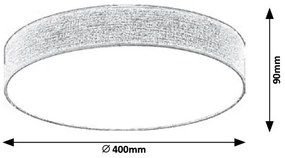 Plafoniera LED design modern 40cm Artemis gri 5681 RX