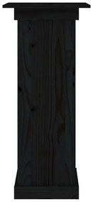 Suport pentru flori, negru, 40x40x90 cm, lemn masiv de pin Negru, 40 x 40 x 90 cm