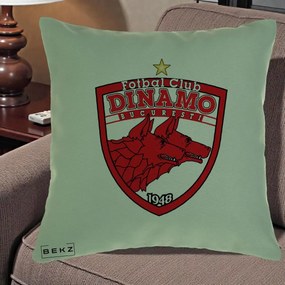 Perna Personalizata FC Dinamo Bucuresti 1948 Fotbal, 40x40 cm, Verde, Husa Detasabila, Perna Inclusa, BEKZ®