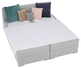 Pat tip BOXSPRING 160x200, gri deschis, FERATA KOMFORT