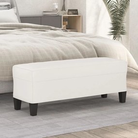 349470 vidaXL Bancă, bej, 100x35x41 cm, țesătură microfibră