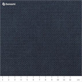 Pat matrimonial albastru închis tapițat cu spațiu de depozitare cu somieră 160x200 cm Kelp – Micadoni Home