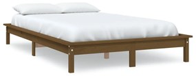 820564 vidaXL Cadru de pat, maro miere, 200x200 cm, lemn masiv de pin