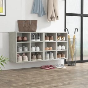 808693 vidaXL Pantofare, 2 buc., gri beton, 52,5x30x50 cm