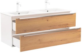 Mobilier complet de baie Vario Trim 120, stejar alb
