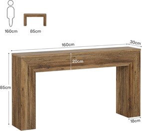 MAM9 - Masa Consola, 160 cm, masuta hol, living, dining, dormitor - Maro