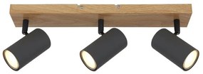 Plafoniera cu 3 spoturi directionabile design modern ROBBY gri grafit