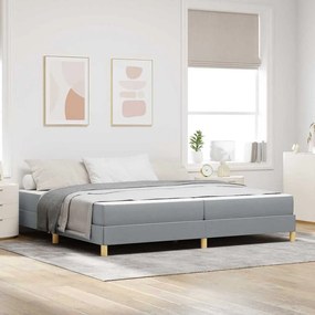 vidaXL Pat cu arcuri Taupe, Maro 200 x 200 cm