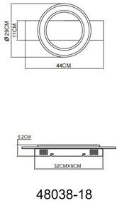 Plafoniera LED design decorativ JAYDEN 18W