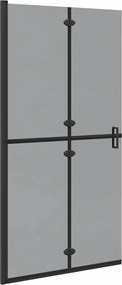 vidaXL Perete de duș Walk-In Negru 100 x 6,5 x 190 cm