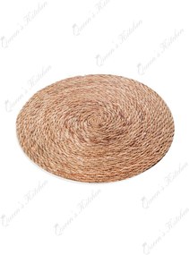 Suport farfurie MLN-30226, maro, bambus, 35 cm
