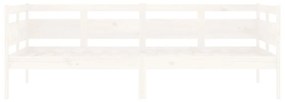 Pat de zi, alb, 90x190 cm, lemn masiv de pin Alb, 90 x 190 cm