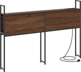 vidaXL Tăblie de Depozitare cu Stație de Încărcare cu raft Stejar brun