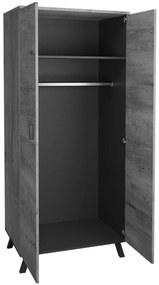 Vitrină Juha 2 (stejar lefkas + negru) (S). 1087627