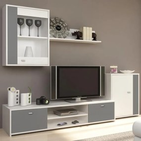 Mobila Living GENTA Alb/Gri