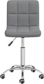 vidaXL Scaun de bucătărie pivotant, gri deschis, material textil