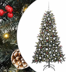 vidaXL Brad de Crăciun artificial Verde 180 cm PVC și Plastic și Oțel