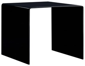 vidaXL Măsuță de cafea, negru, 50 x 50 x 45 cm, sticlă securizată