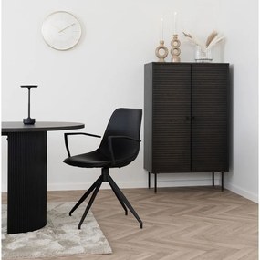 Dulap maro închis cu aspect de lemn de stejar 80x130 cm Kyoto – House Nordic