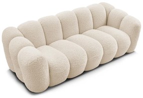 Canapea bej cu tapițerie din țesătură bouclé 232 cm Hippolyte – Bobochic Paris