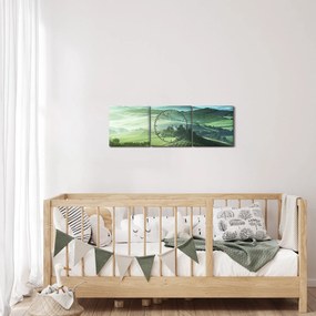 Tablou - Toscana, Italia (cu ceas) (90x30 cm)
