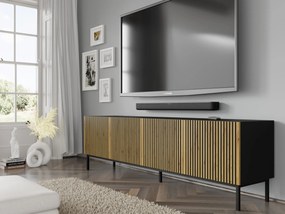 Masă TV F 4D 200 Rowanna (Negru + Stejar artisan). 1125068