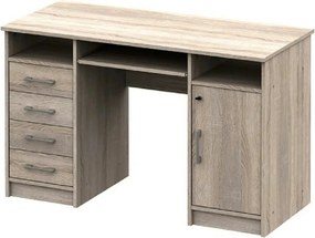 Birou B9 NEW, stejar sonoma, DTD laminat, 124x55x76 cm