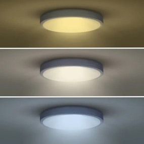 Solight WO8001 - Lampă LED reglabilă GREY 48W/230V 3000-6500K Ø38 cm + DO