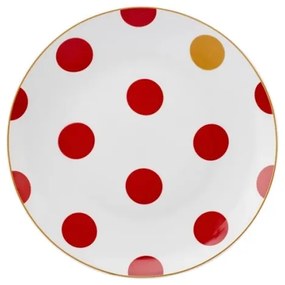 Set veselă 24 piese, din porțelan, multicolor