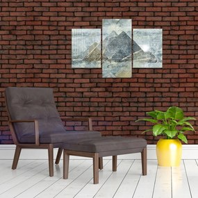 Tablou - Piramide în filtru albastru (90x60 cm)