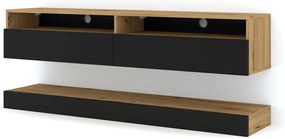 Masă TV Dual 160 (Stejar artisan + Negru). 1124831