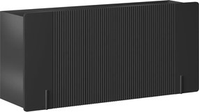 Comodă suspendată Malmi 150 cm cu trei uși - negru mat / negru