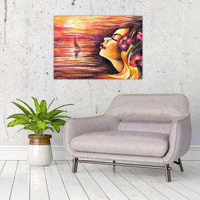 Tablou pe sticlă - Amintiri de vară (70x50 cm)