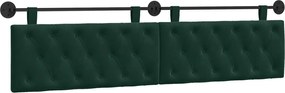 vidaXL Cap de pat suspendat Verde închis 210 x 55 x 7 cm Catifea
