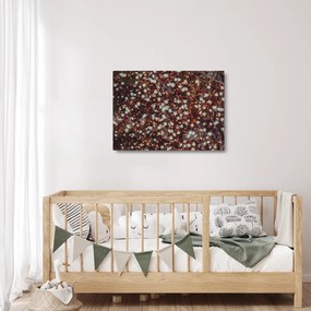 Tablou pe sticlă cu floare de nu mă uita (70x50 cm)