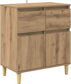vidaXL Bufet cu sertar Stejar Artizanal 60 x 35 x 70 cm Lemn compozit