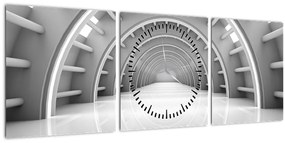 Tablou - Pasaj 3D (cu ceas) (90x30 cm)