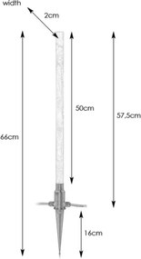 Markslöjd 107719 - Lampă LED de exterior GARDEN24 LED/3W/24V 66 cm IP44 negru/transparent