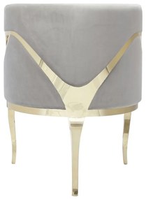 Fotoliu tapitat Morello gri/gold – H78 cm