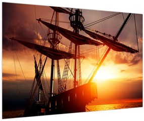 Tablou - Navă de pirați veche (90x60 cm)