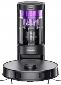 Robot aspirator cu auto-golire Eureka NER E10S, 5200 mAh, 4000Pa, 2 L, 4 moduri, LiDAR, Control vocal, Negru