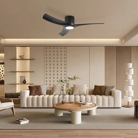 ZEVENTI - Ventilator de tavan LED ORBITO LED/24W/230V Wi-Fi Tuya negru + telecomandă