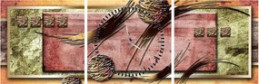 Tablou abstract (cu ceas) (90x30 cm)
