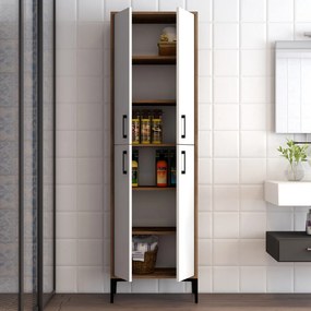 Dulap cu rafturi Berliner (Nuc + Alb). 1072513