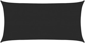 vidaXL Pânză parasolar, negru, 2,5x4,5 m, HDPE, 160 g/m²