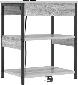 vidaXL Dulap de noapte Gri Sonoma 41 x 31 x 51 cm Lemn compozit