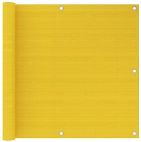 vidaXL Paravan de balcon, galben, 90x300 cm, HDPE