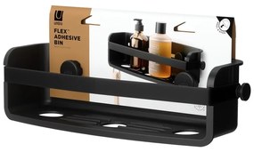 Raft pentru baie negru autoadeziv din plastic Flex Adhesive – Umbra