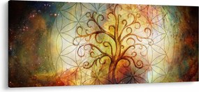 Tablou abstract cu copac (120x50 cm)