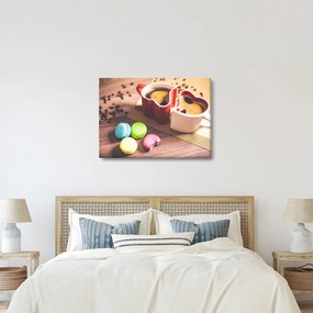 Tablou cu cafea și macarooni (70x50 cm)